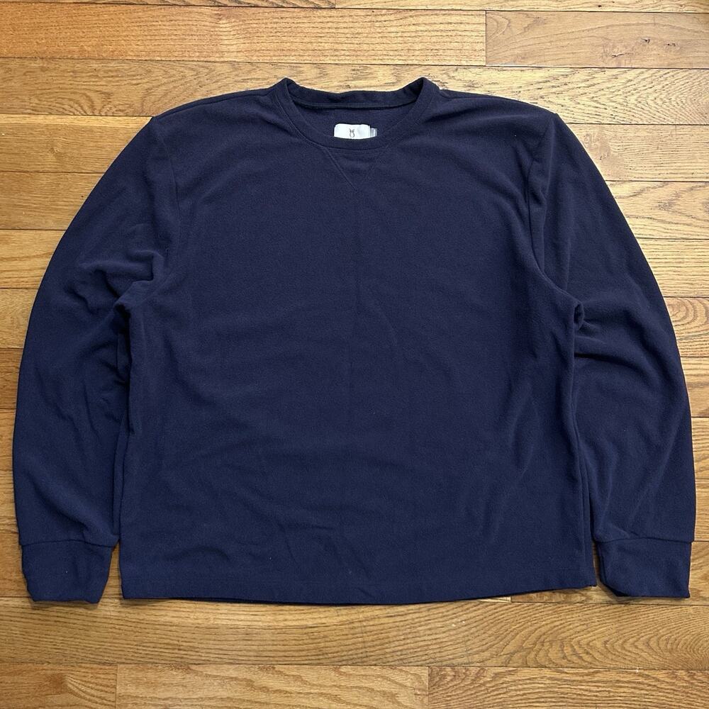 Dudley Stephens Fleece Navy Blue Pullover Sweatshirt Womens 2XL